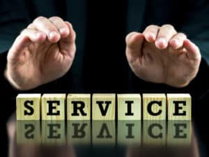 Conceptual image with the word Service